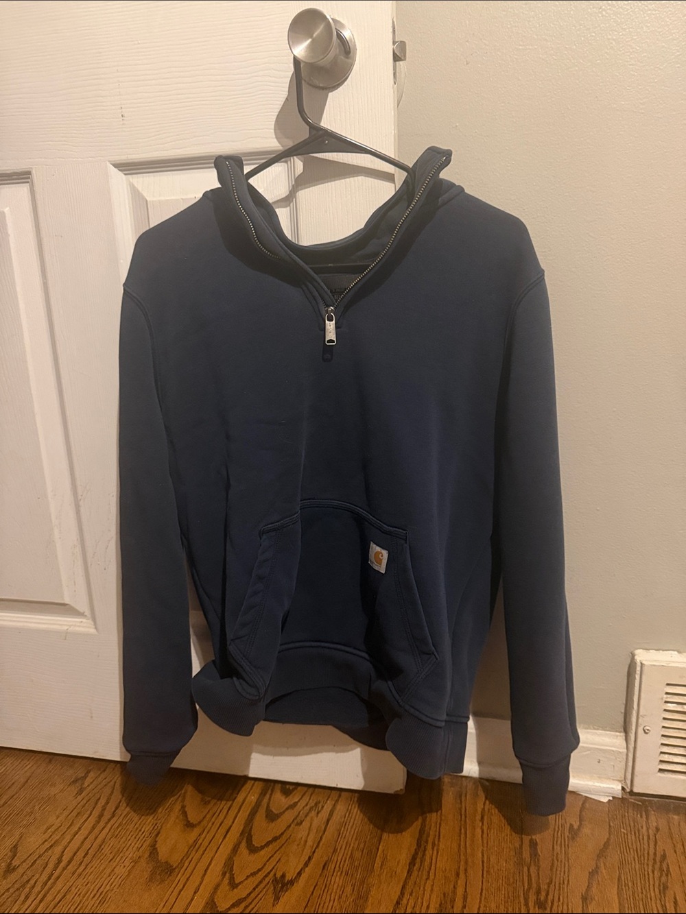 Carhartt Women’s Dark Navy Half-Crewneck Sweatshirt